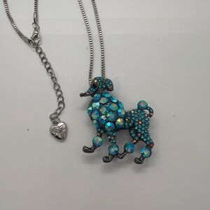 Poodle necklace Betsey Johnson heart